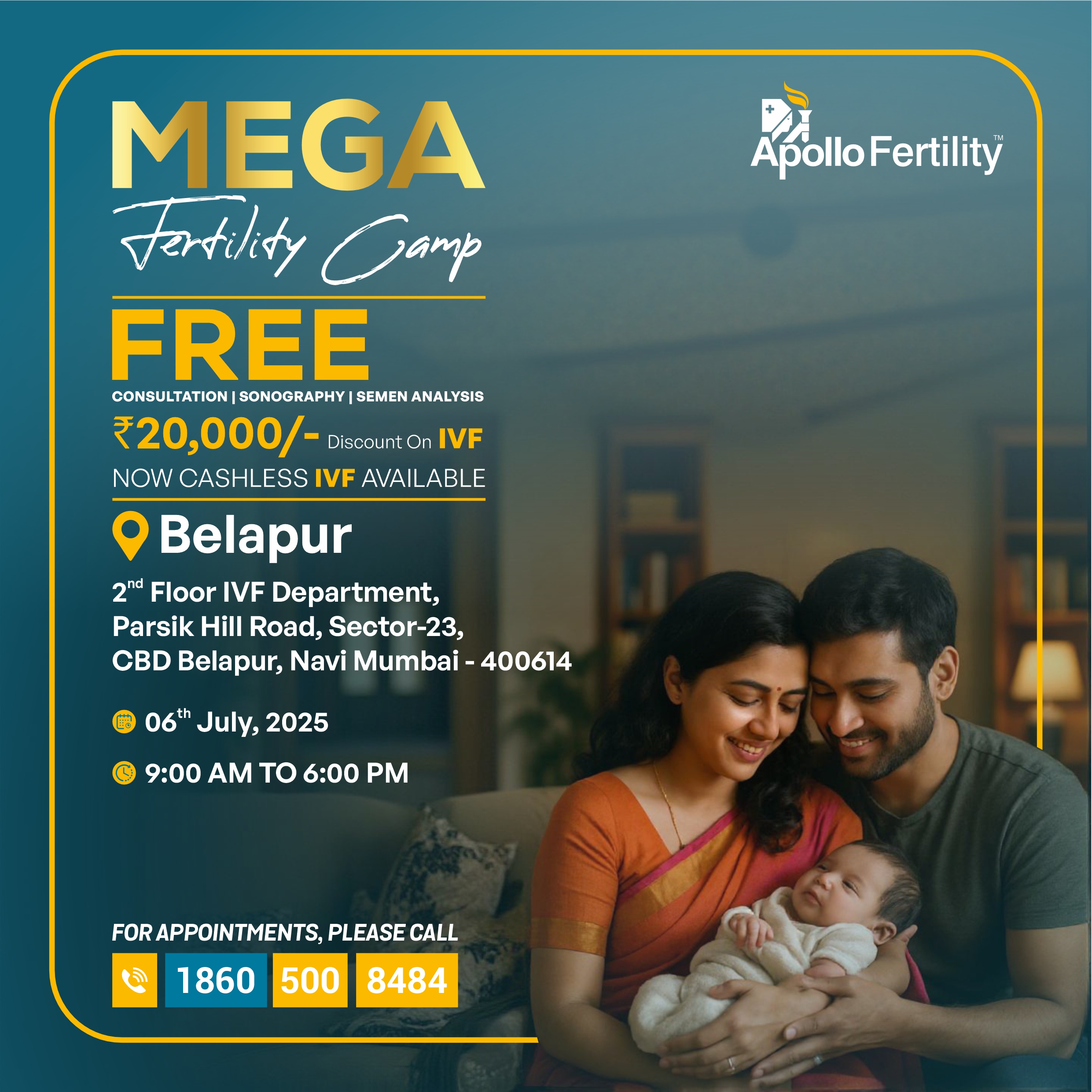 Apollo Fertility Navi Mumbai Announces Mega Fertility Camp on 6th July 2025